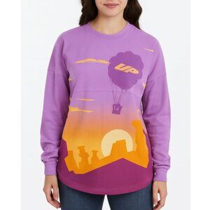 Disney Women’s Purple Pixar UP Paradise Falls Oversized Sweatshirt Size S